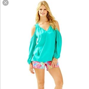 NWT $188 Lilly Pulitzer Finch Tassel Agate Green